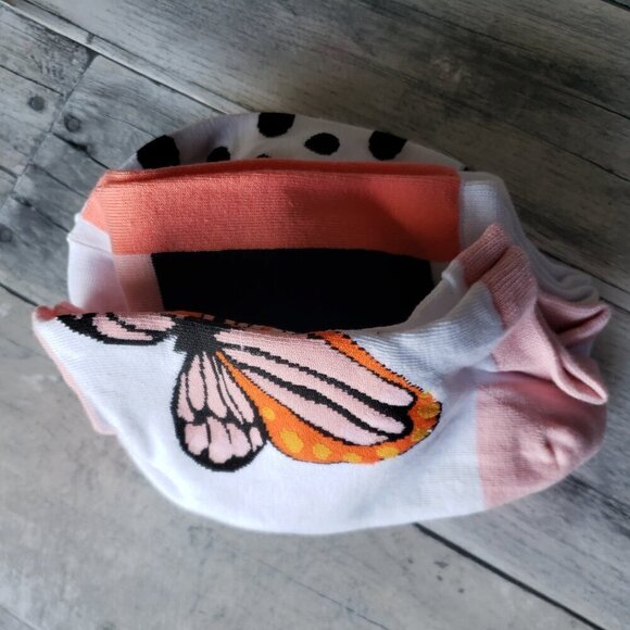 NWT - 6 Pair of Kate Spade Butterfly and Polka Dot No Show Socks - One Size - Picture 4 of 5